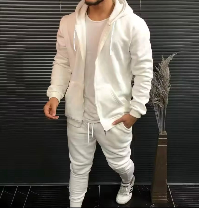 Ensemble blanc capuche survêtement