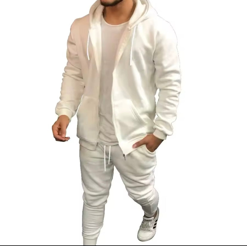 Ensemble blanc capuche survêtement