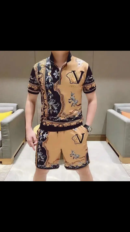 Ensemble de été shorts avec t-shirt 👕 Versace 2 couleur